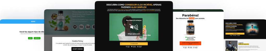 Páginas que podem ser criadas
